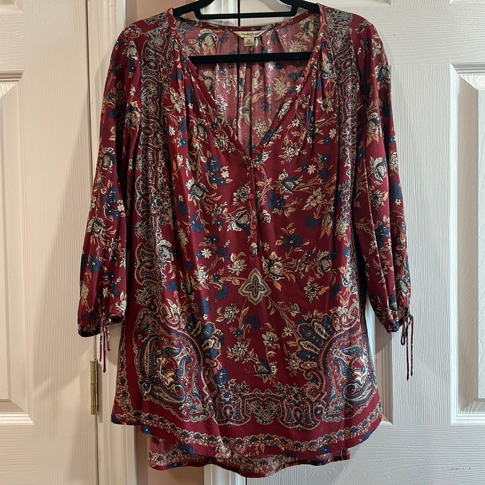 EUC Lucky Brand 3/4 Cute Top